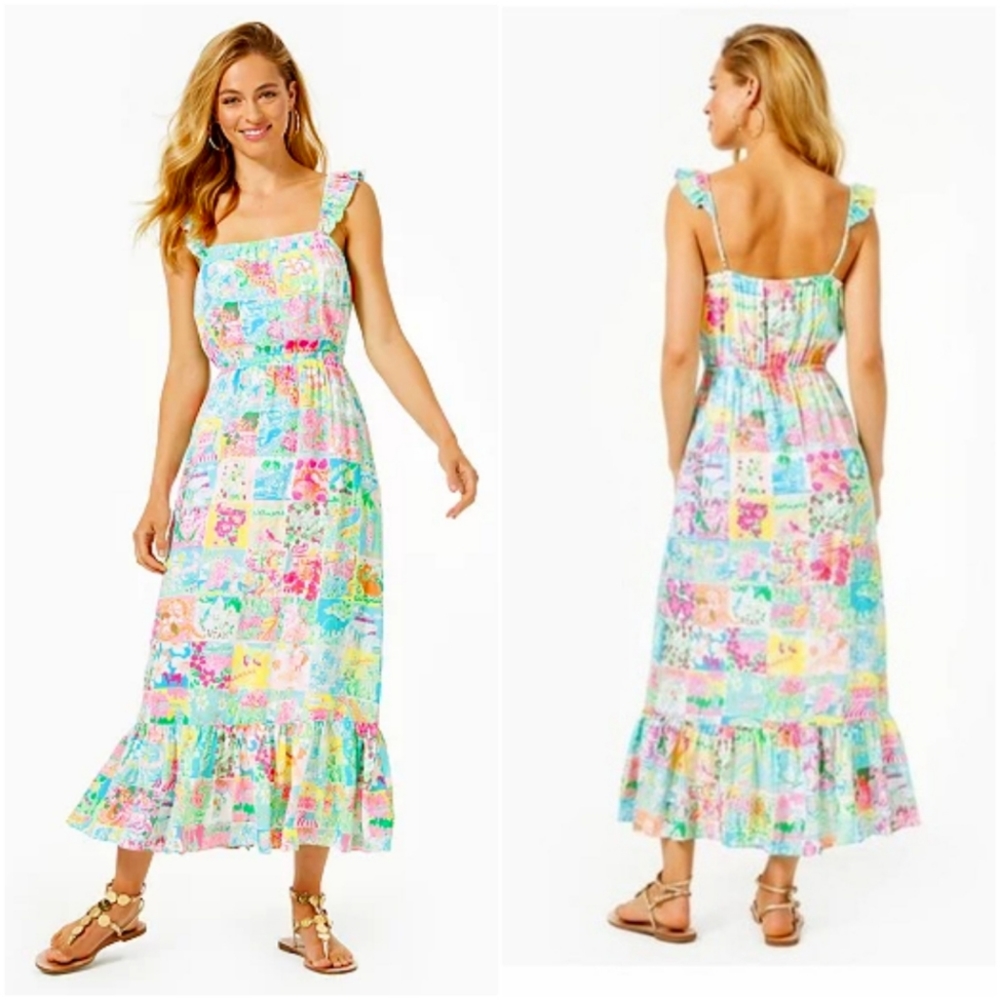 CRISTA MIDI IN MULTI POP UP LILLY STATE OF MIND